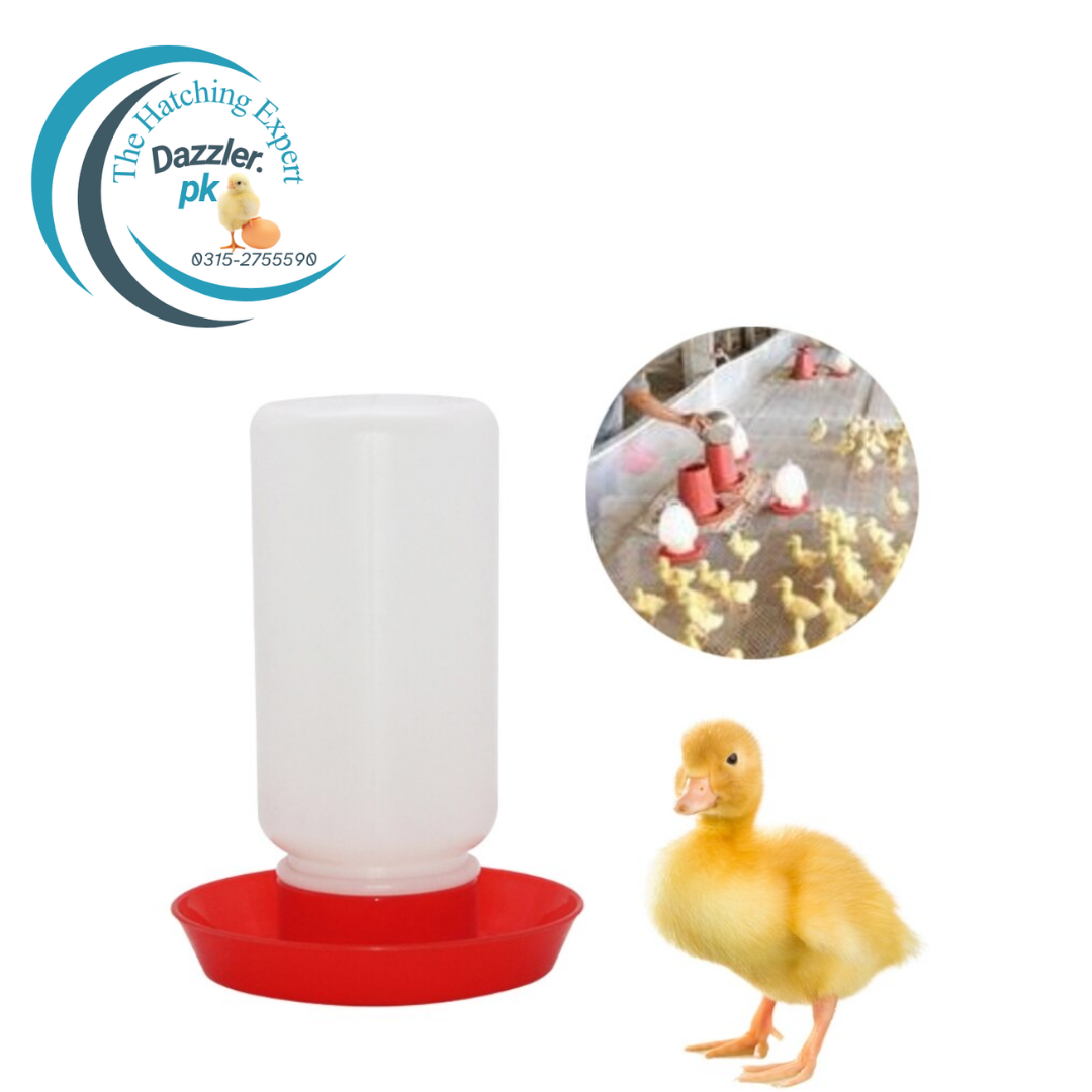 1L Chicken Water Feeder Bowl – Durable Poultry Drinker Bottle for Chickens, Ducks, Quail & Birds