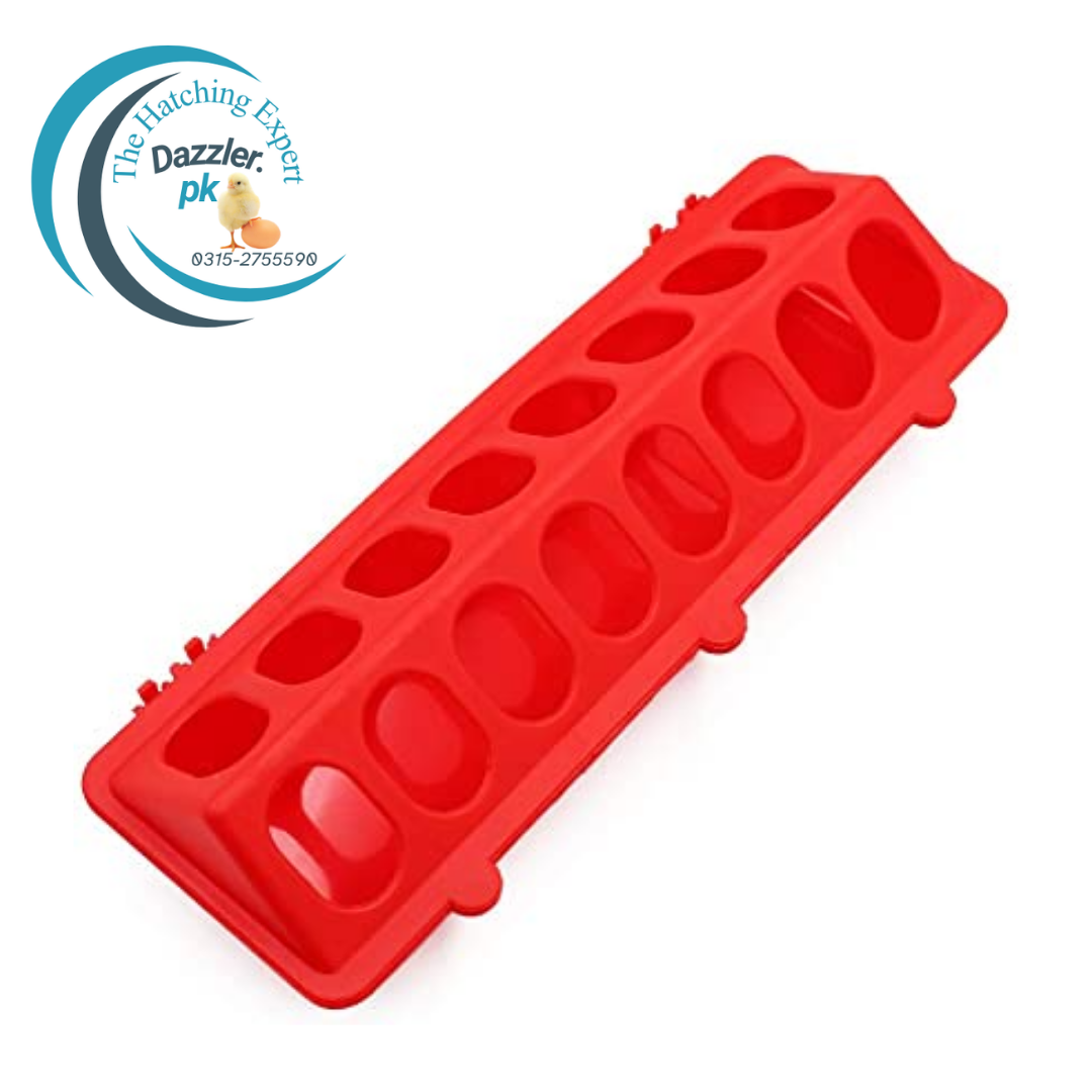 16-Grid Poultry Chicken Feeder – 30cm | Durable Plastic Feeder for Chicks & Birds